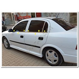 DB Chrome Opel Astra G Sedan Cam Çıtası Nikelajı 1998-2009 4 Parça P.Çelik