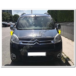 Markadan Peugeot Partner Tepee Krom Ayna Kapağı 2012-2018 2 Parça Abs Krom