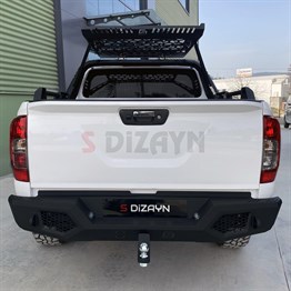 S-Dizayn SDX 4WD Off Road Nissan Navara 2 Çelik Arka Tampon V1 Izgaralı 2005-2015